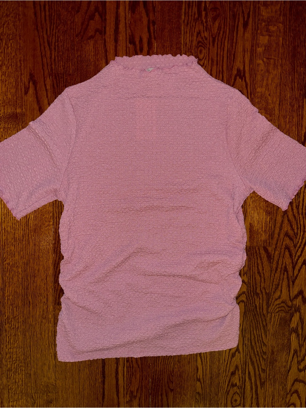 a new day Soft Pink Textured Short Sleeve Top